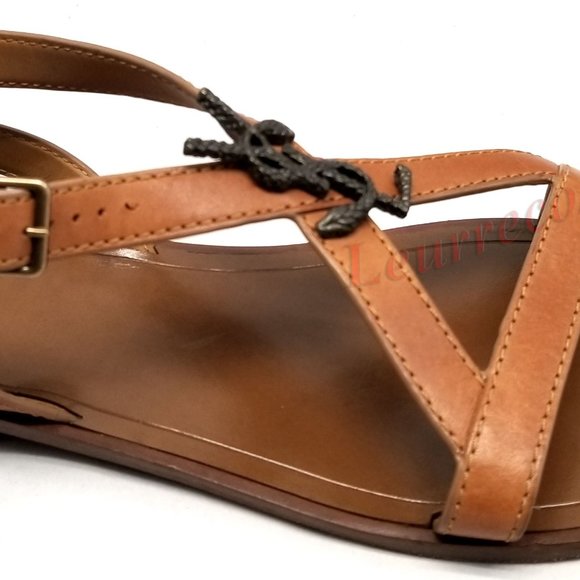 Saint Laurent Dark Noce Nu Pieds Flats - Picture 6 of 7